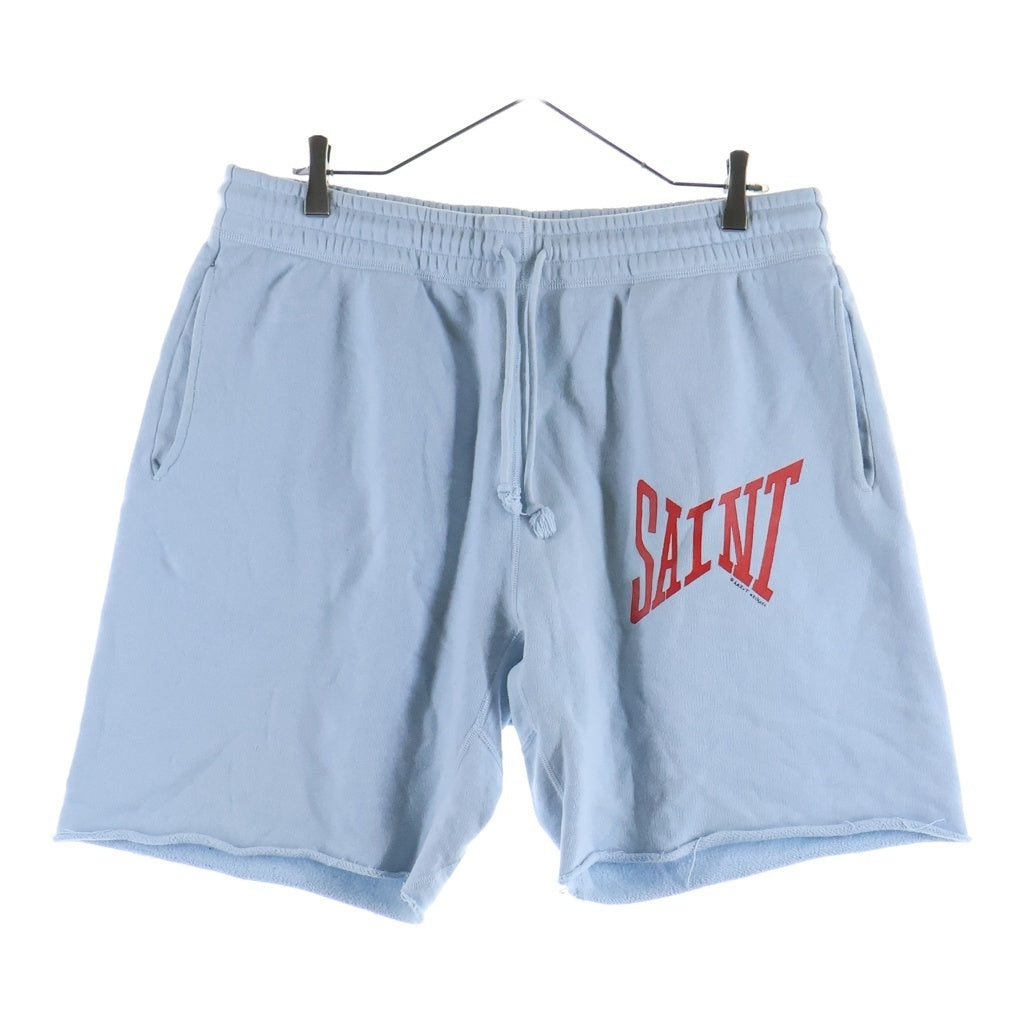 SAINT MICHAEL(セントマイケル) 22SS SWEAT SHORTS LOGO スウェット ハーフパンツ ブルー SM-S22-0000-049