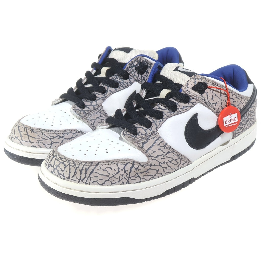 NIKE SB(ナイキエスビー) × SUPREME DUNK LOW WHITE CEMENT SAFARI シュプリーム ダンクロー ホワイトセメント サファリ ローカットスニーカー ホワイト/グレー US9.5/27.5cm 304292-001