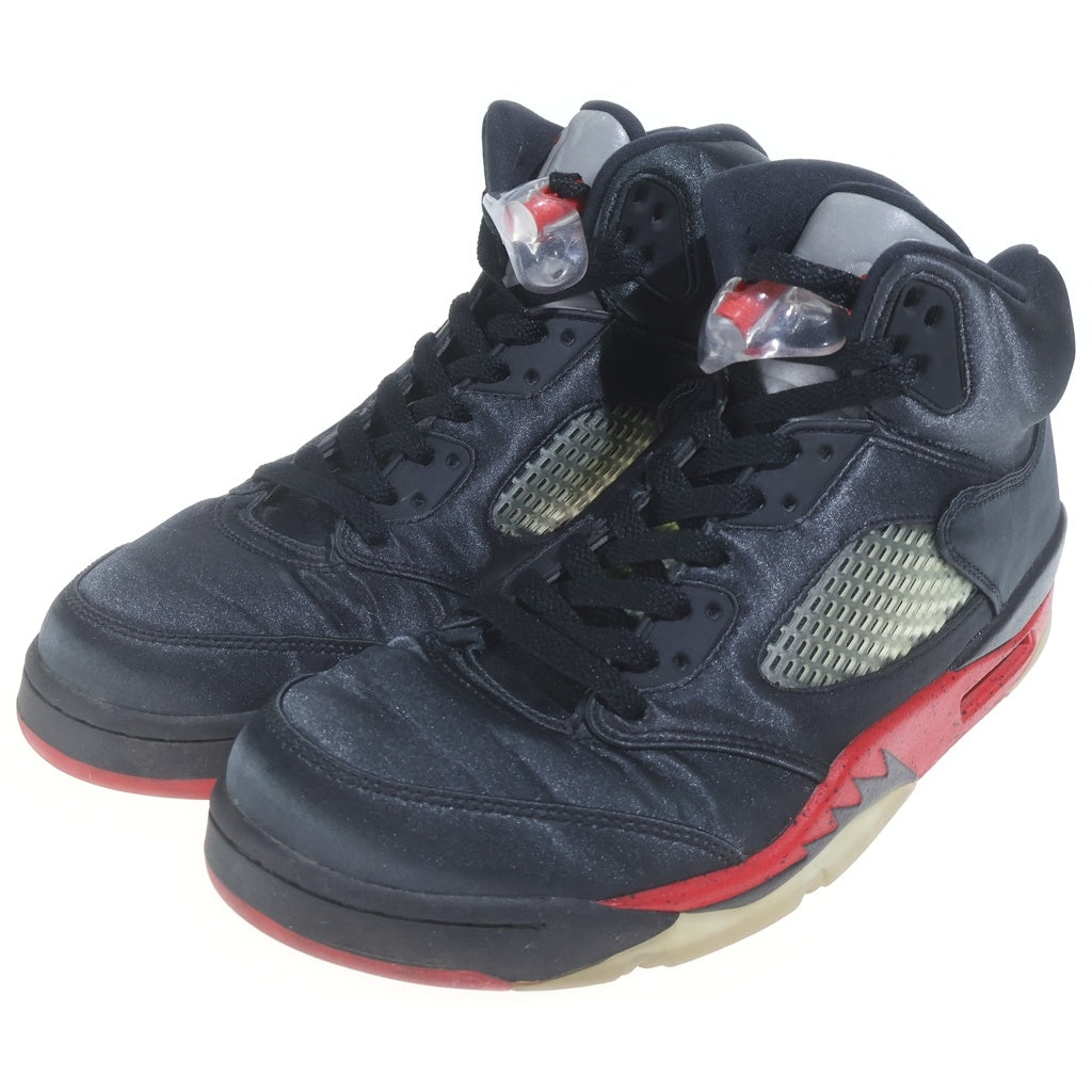 NIKE(ナイキ) AIR JORDAN 5 RETRO SATIN BRED 136027-006 エアジョーダン5 レトロ サテンブレッド ハイカットスニーカー ブラック/レッド US10.5/28.5cm
