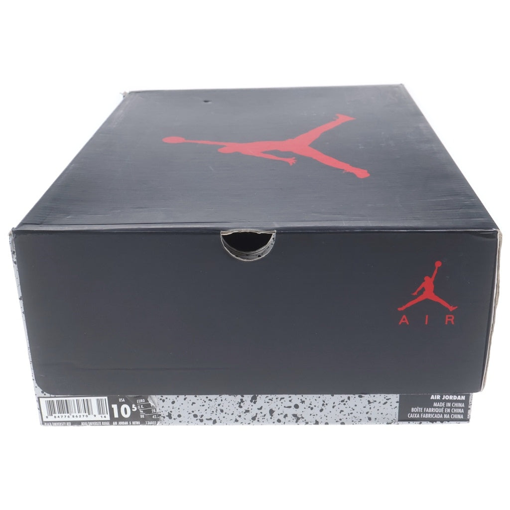 NIKE(ナイキ) AIR JORDAN 5 RETRO SATIN BRED 136027-006 エアジョーダン5 レトロ サテンブレッド ハイカットスニーカー ブラック/レッド US10.5/28.5cm