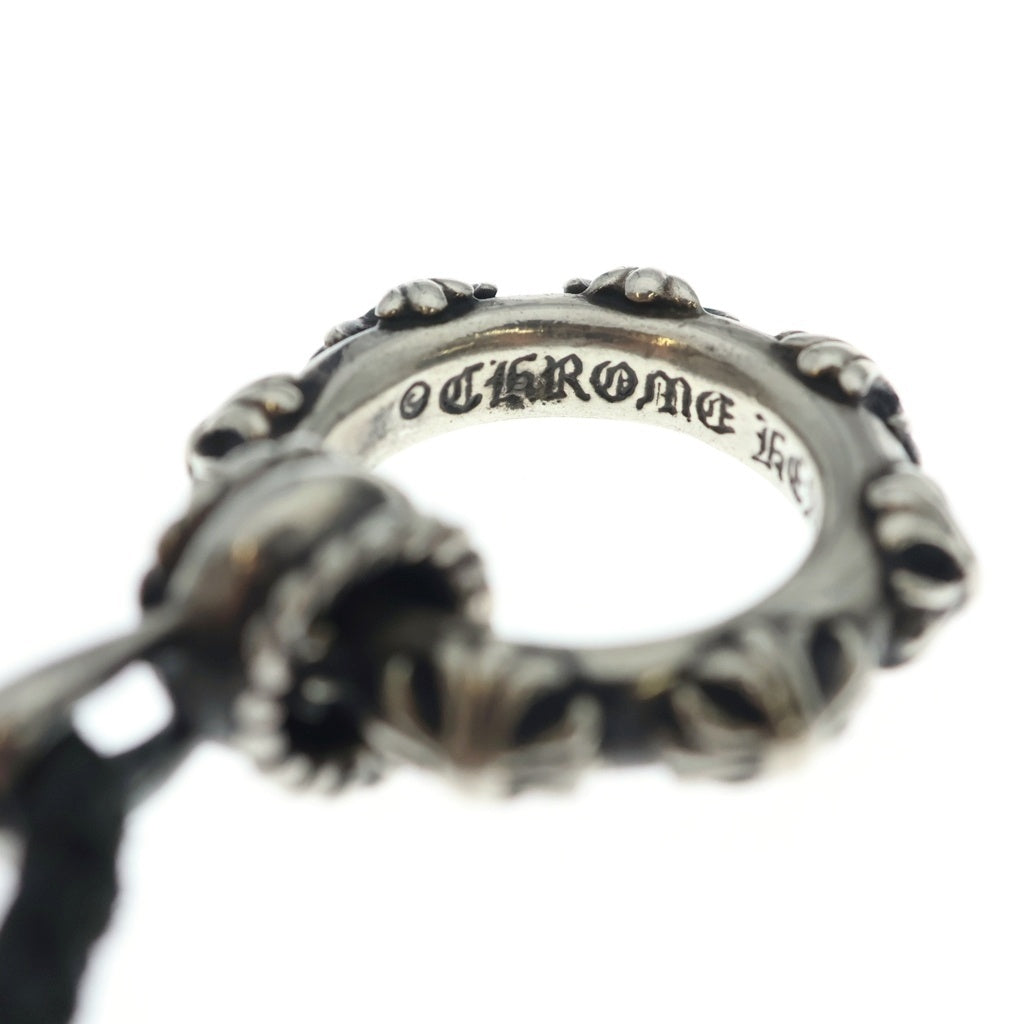 CHROME HEARTS(クロムハーツ) EW LOOP CROSSBAND アイウェアループクロスバンド スクロールチップ レザーブレイド シルバー/ブラック