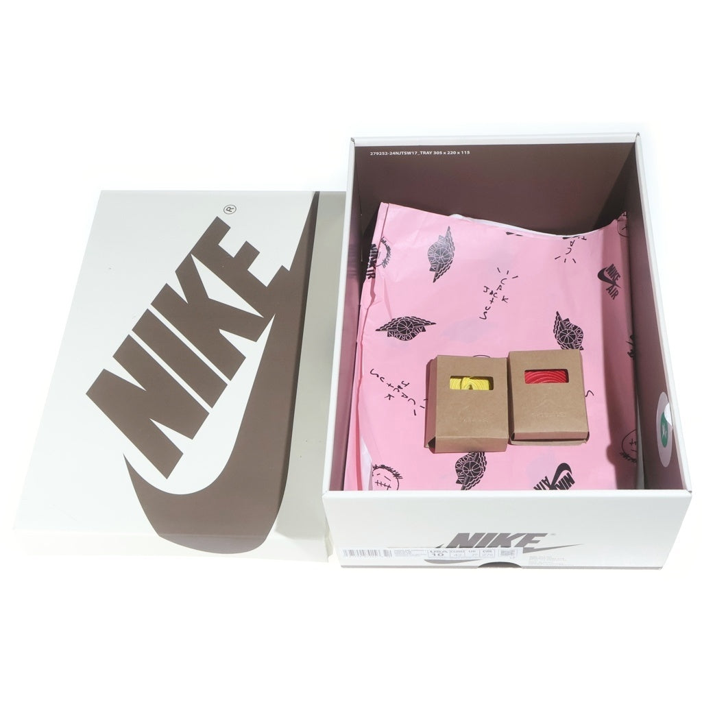 NIKE(ナイキ) ×TRAVIS SCOTT WMNS AIR JORDAN 1 RETRO OG Canary トラヴィススコット ウィメンズ エアジョーダン1 カナリー ローカットスニーカー イエロー US10/27cm DZ4137-700 レディース