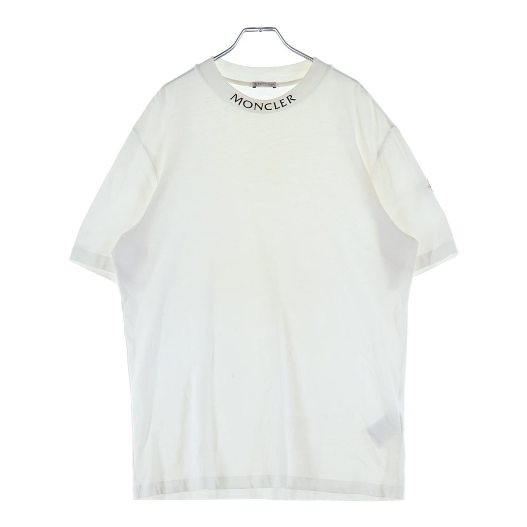 MONCLER(モンクレール) 21AW MAGLIA T-SHIRT ネックロゴ半袖Tシャツカットソー G20918C00025 ホワイト