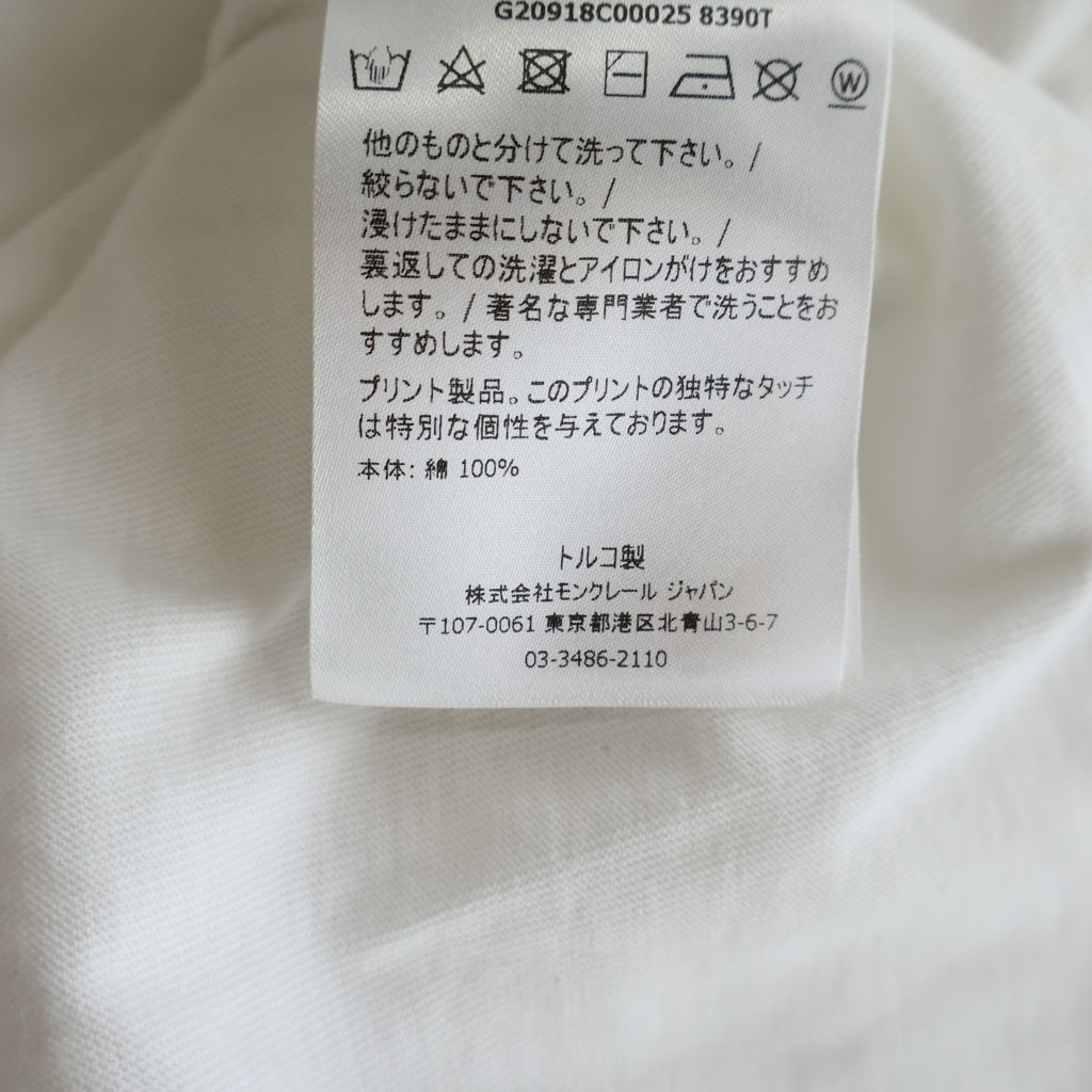 MONCLER(モンクレール) 21AW MAGLIA T-SHIRT ネックロゴ半袖Tシャツカットソー G20918C00025 ホワイト