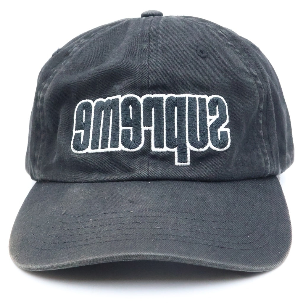 SUPREME(シュプリーム) 21AW Reverse Logo 6-Panel リバースロゴ 6パネルキャップ 帽子 ブラック -