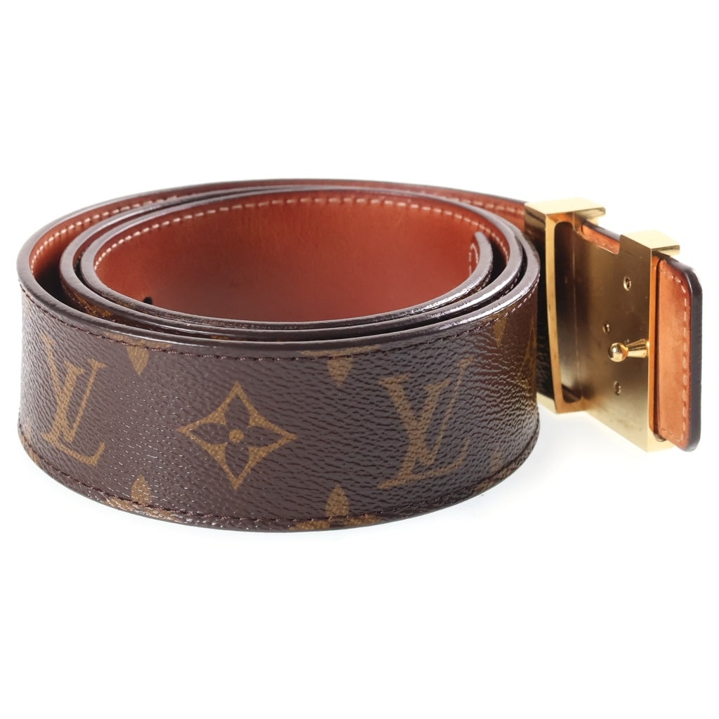 LOUIS VUITTON(ルイヴィトン) Vイニシャル モノグラム サンチュール レザーベルト ブラウン M9608 ゴールド金具