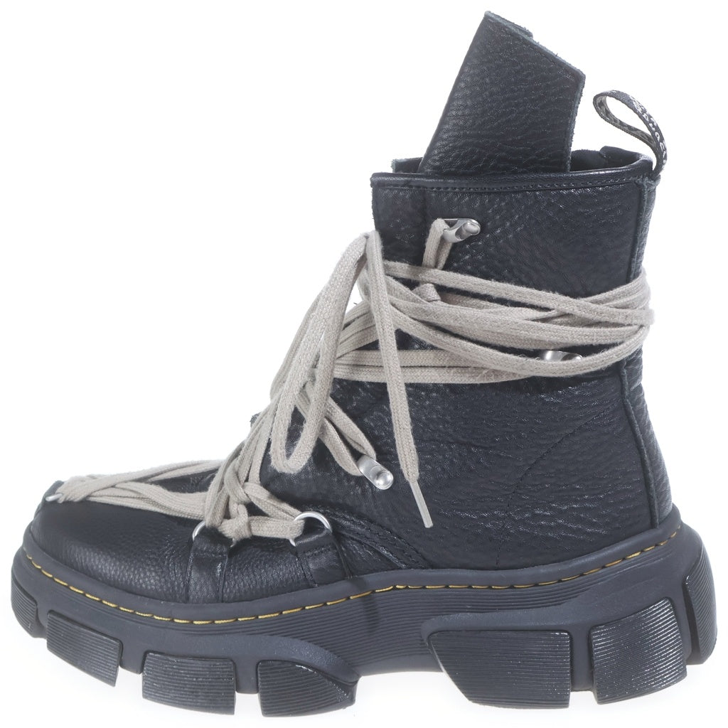 Rick Owens(リックオウエンス) ×Dr.Martens 1460 DMXL Megalace R0 メガレース サイドジップ ハイカット レザーブーツ ブラック UK9 31752001