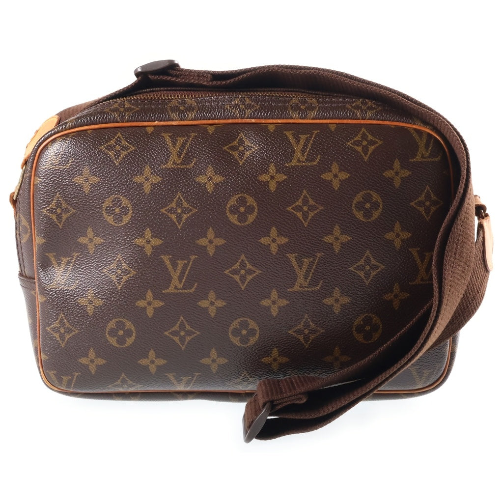 LOUIS VUITTON(ルイヴィトン) モノグラム リポーターPM レザー ショルダーバッグ ゴールド金具 ブラウン M45254