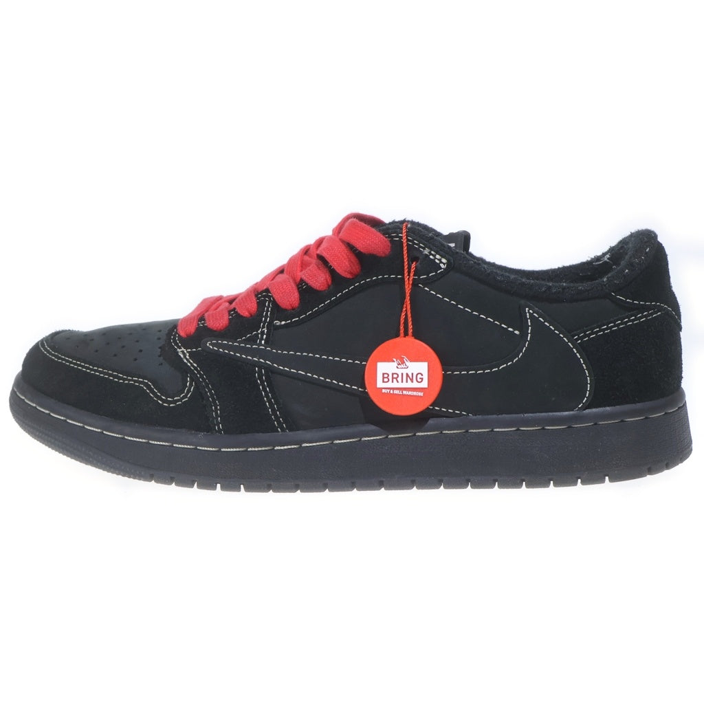 NIKE(ナイキ) ×TRAVIS SCOTT AIR JORDAN 1 LOW OG SP BLACK PHANTOM DM7866-001 エアジョーダン1 ブラックファントム ローカットスニーカー ブラック US9.5/27.5cm