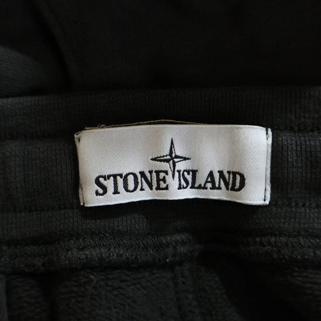 STONE ISLAND(ストーンアイランド) 24AW SWEATSHIRTS ロゴ ワッペン ブラッシュド スウェットパンツ ブラック 811560920