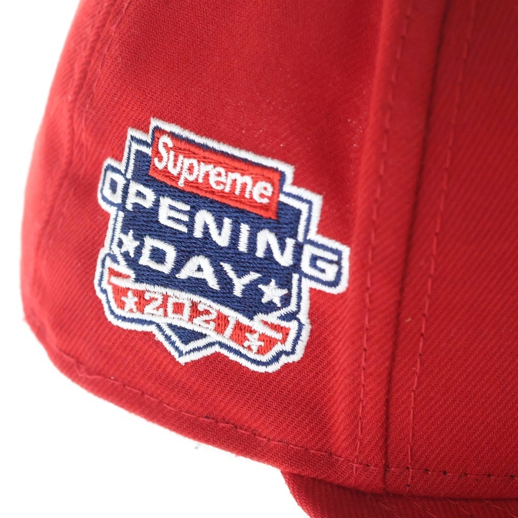 SUPREME(シュプリーム) 21AW × NEWERA No Comp Box Logo ニューエラ ノーコンプ ボックスロゴキャップ 帽子 レッド