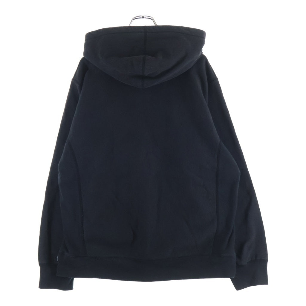 SUPREME(シュプリーム) 18AW Perforated Leather Hooded Sweatshirt パーフォレーテッド レザー プルオーバー パーカー フーディー ブラック