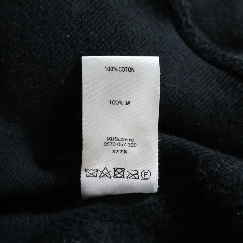 SUPREME(シュプリーム) 18AW Perforated Leather Hooded Sweatshirt パーフォレーテッド レザー プルオーバー パーカー フーディー ブラック
