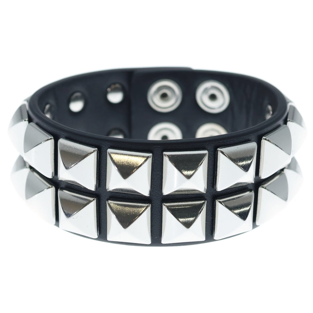 SUPREME(シュプリーム) 26SS Studded Leather Bracelet スタッズ レザー ブレスレット ブラック