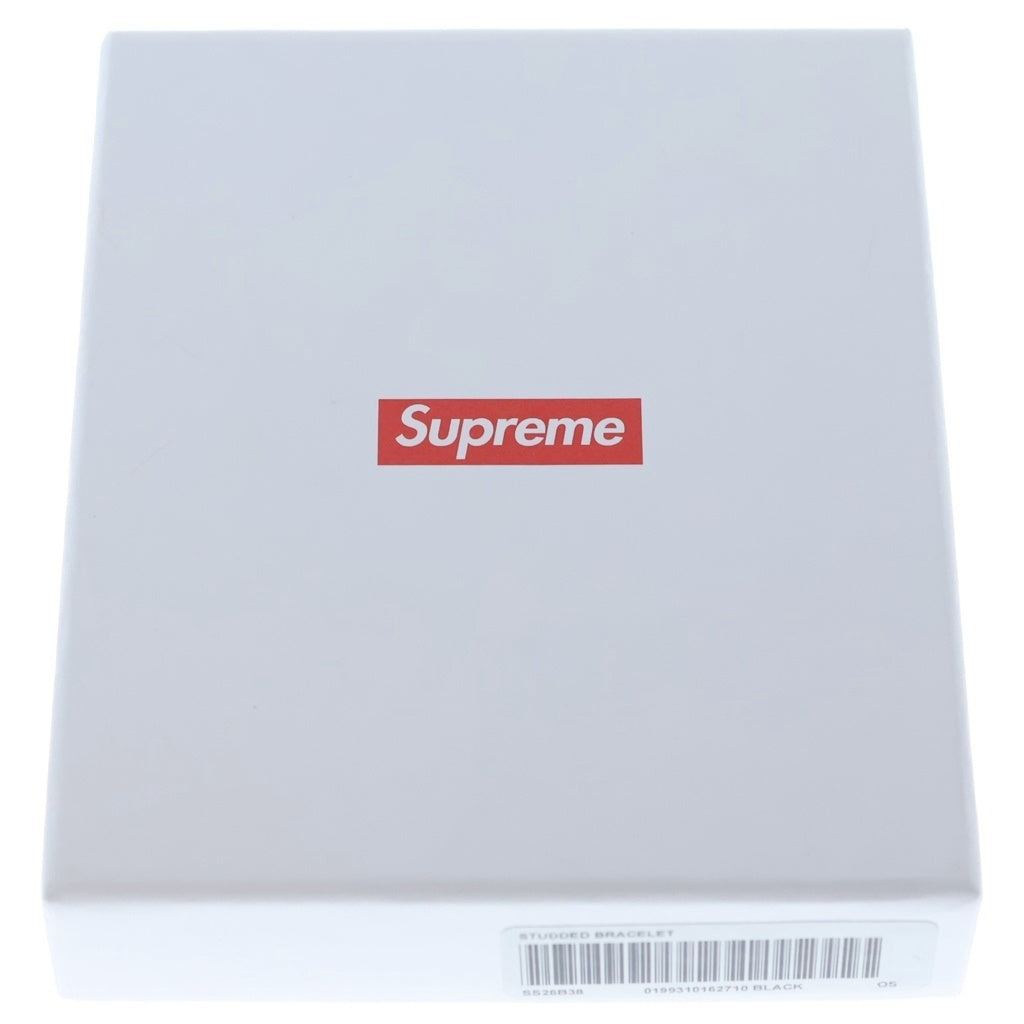 SUPREME(シュプリーム) 26SS Studded Leather Bracelet スタッズ レザー ブレスレット ブラック