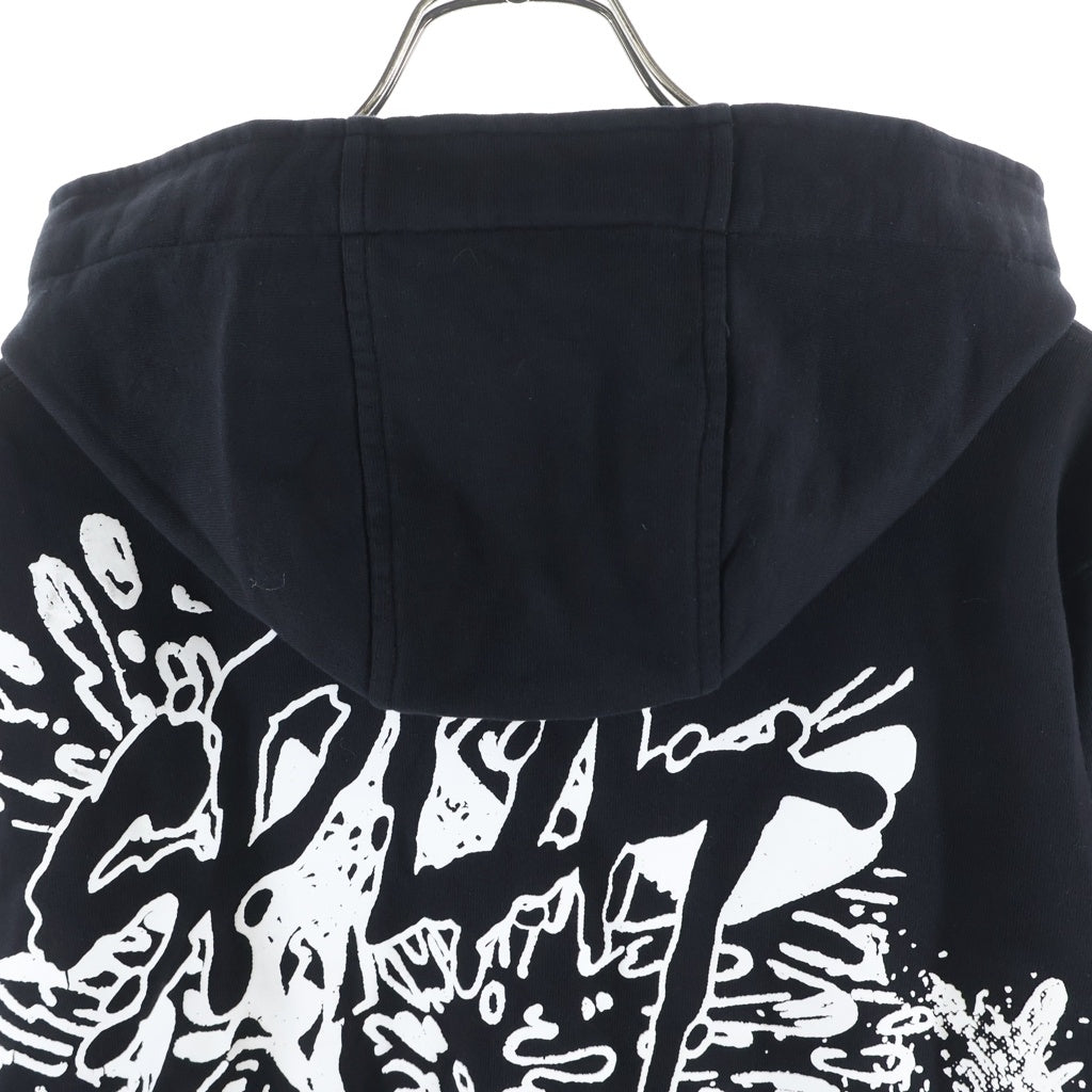 COMME des GARCONS SHIRT(コムデギャルソンシャツ) ×Christian Marclay クリスチャンマークレー スプラッシュグラフィックプリント プルオーバーパーカー フーディー ブラック FI-T002