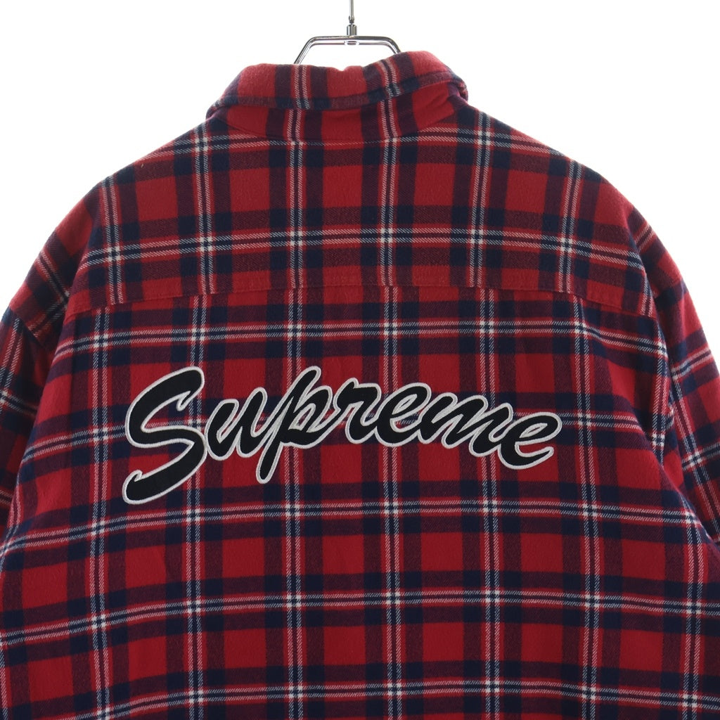 SUPREME(シュプリーム) 19AW Arc Logo Quilted Flannel Shirt アーチロゴ キルティング フランネル 長袖シャツ レッド -