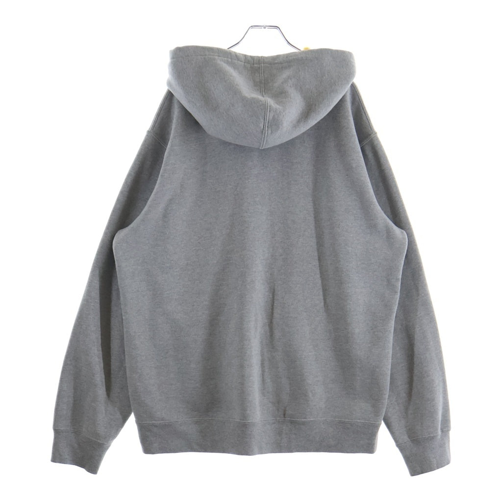 SUPREME(シュプリーム) 18SS Contrast Small Box logo Zip Up Sweatshirt コントラスト スモールボックスロゴ ジップアップパーカー フーディー グレー/イエロー -