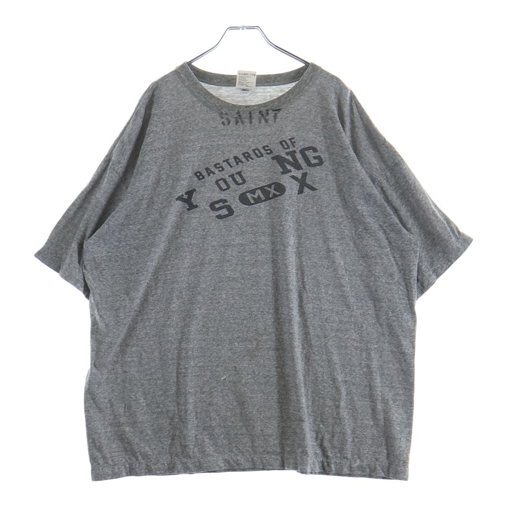 SAINT MICHAEL(セントマイケル) 25SS×BerBerJin Young ベルベルジン ヤング フロントプリント 半袖Tシャツ カットソー グレー SM-HR8-0000-C37