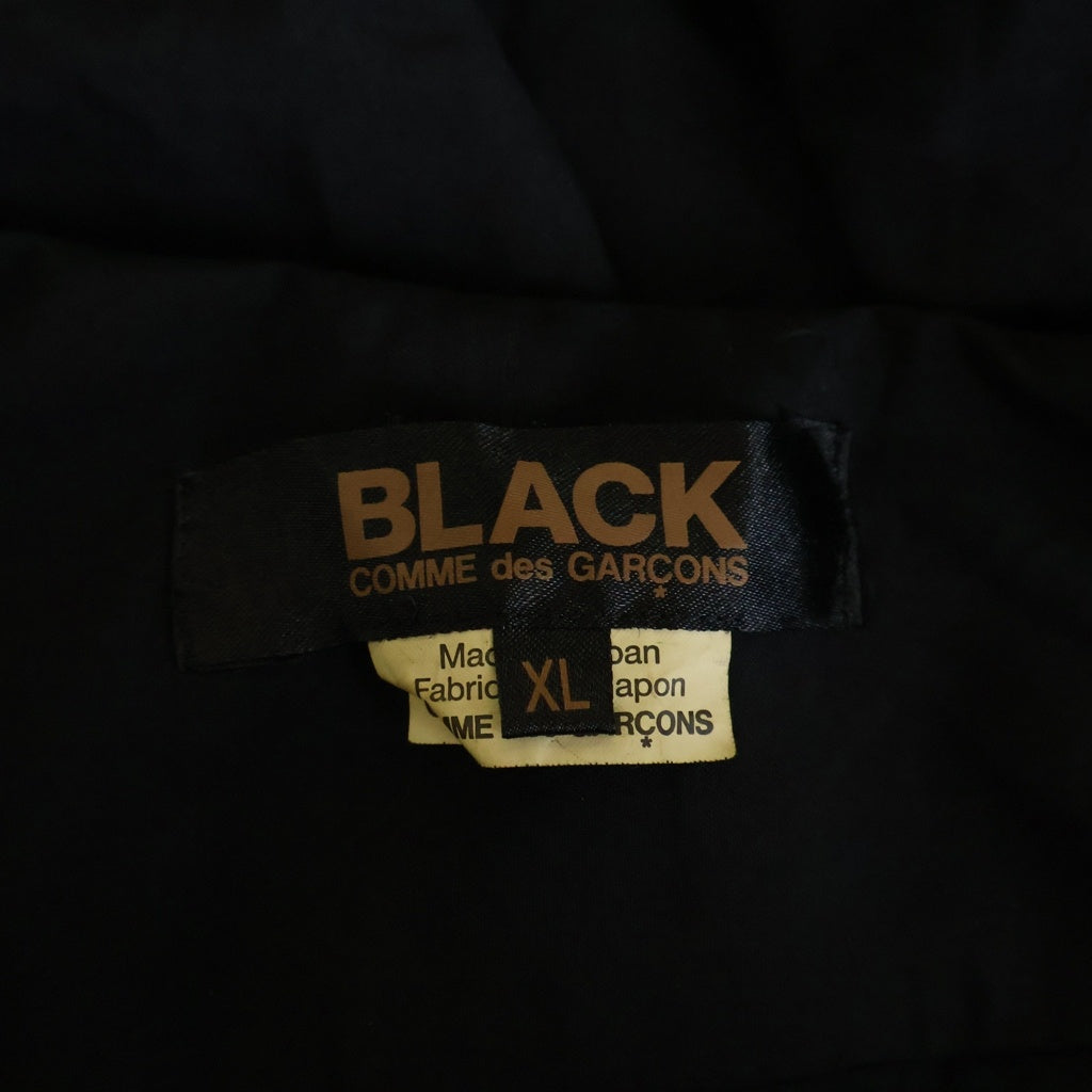 BLACK COMME des GARCONS(ブラックコムデギャルソン) エステルスパンブロード製品後加工 半袖シャツ ブラック 1Q-B020-052