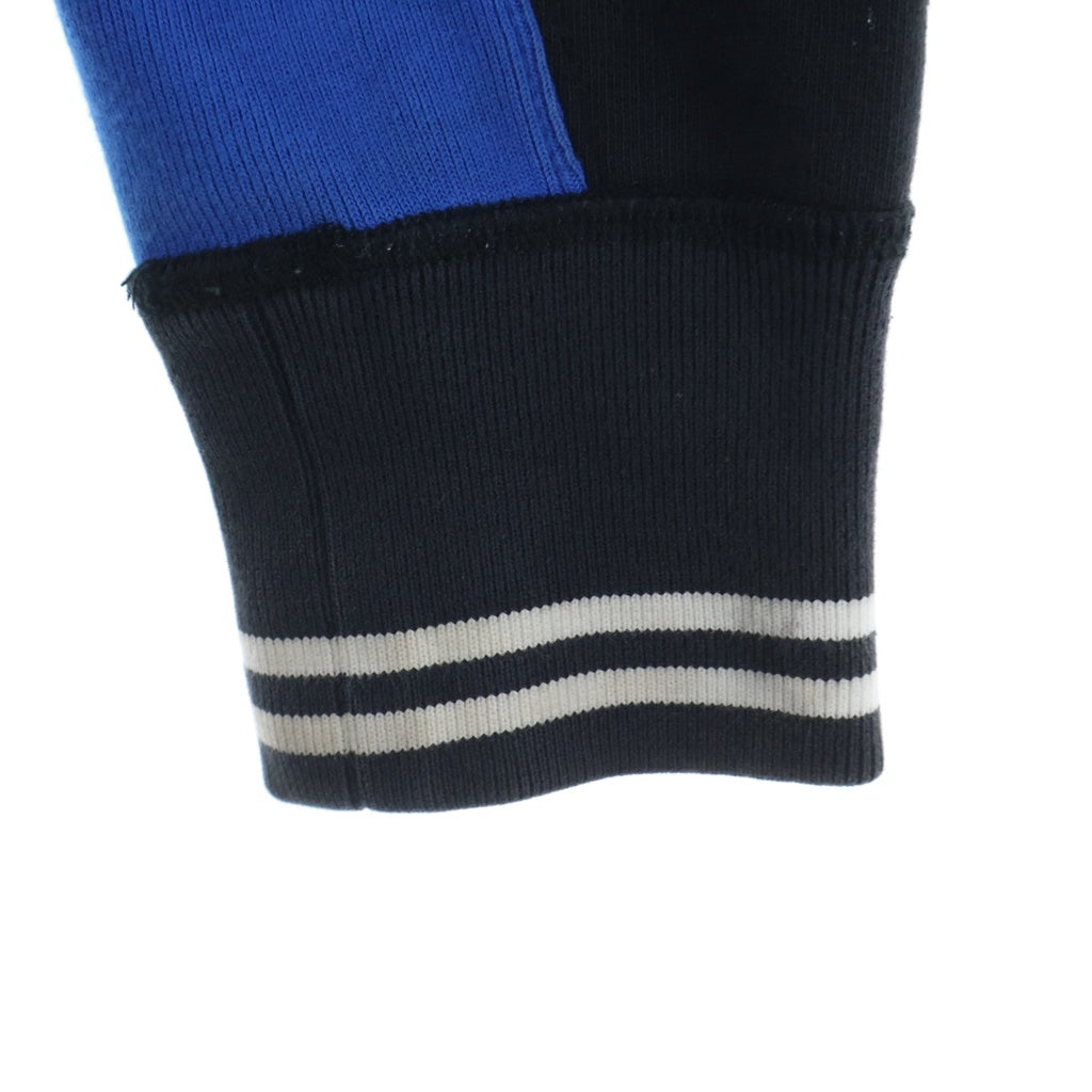 STUSSY(ステューシー) 00S GLOBAL ROOTS 金タグ フロントプリント ジップアップパーカー フーディー ブラック/ブルー -