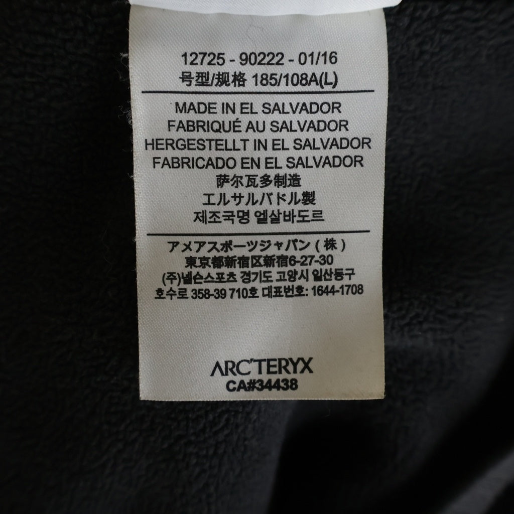 ARC'TERYX(アークテリクス) Fortrez Hoody ジップアップフーディー パーカー ブラック 12725