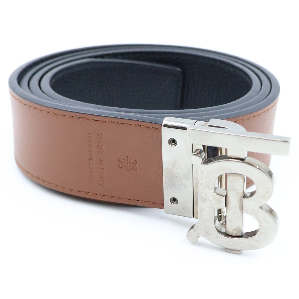 BURBERRY(バーバリー) TB REVERSIBLE LEATHER BELT TBロゴ リバーシブル レザーベルト ブラック/ブラウン
