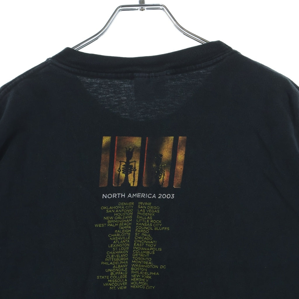 VINTAGE(ヴィンテージ) 00S PEARL JAM RIOT ACT 2003TOUR 両面プリント 半袖Tシャツ カットソー ブラック