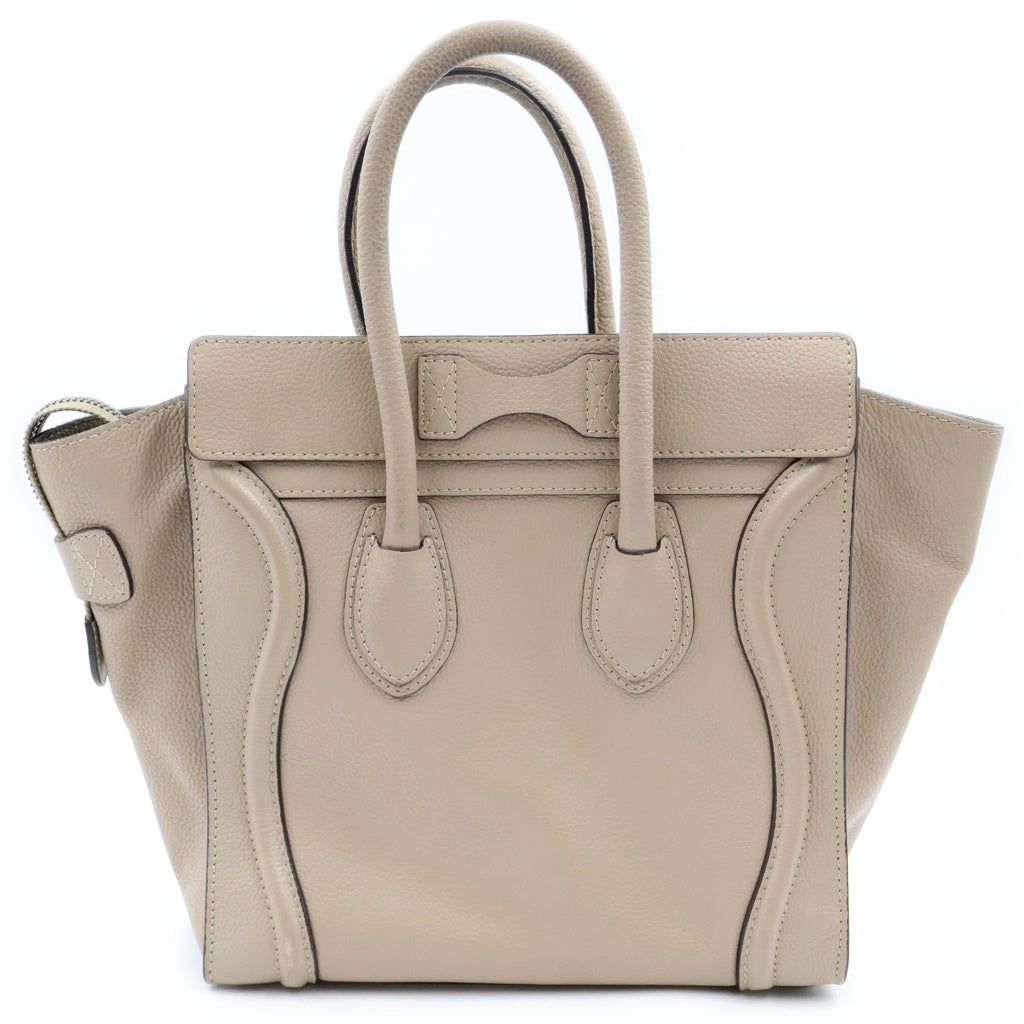CELINE(セリーヌ) ラゲージ ハンドバッグ ベージュ ブラウン レザー ゴールド金具 レディース