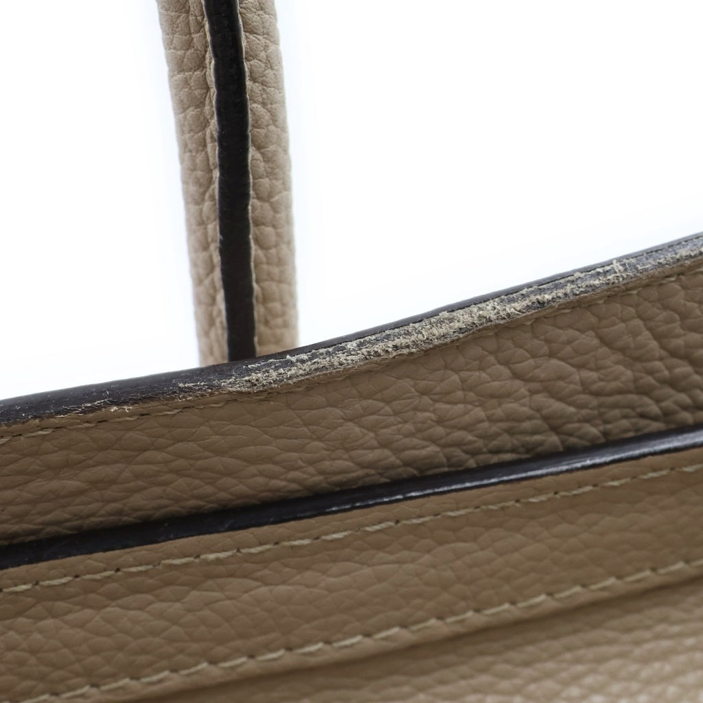 CELINE(セリーヌ) ラゲージ ハンドバッグ ベージュ ブラウン レザー ゴールド金具 レディース