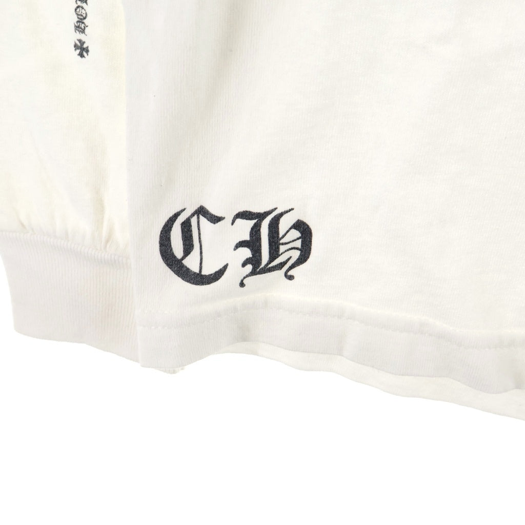 CHROME HEARTS(クロムハーツ) OLD L/S バックCHプラスプリント 長袖Tシャツ ロングスリーブカットソー ホワイト