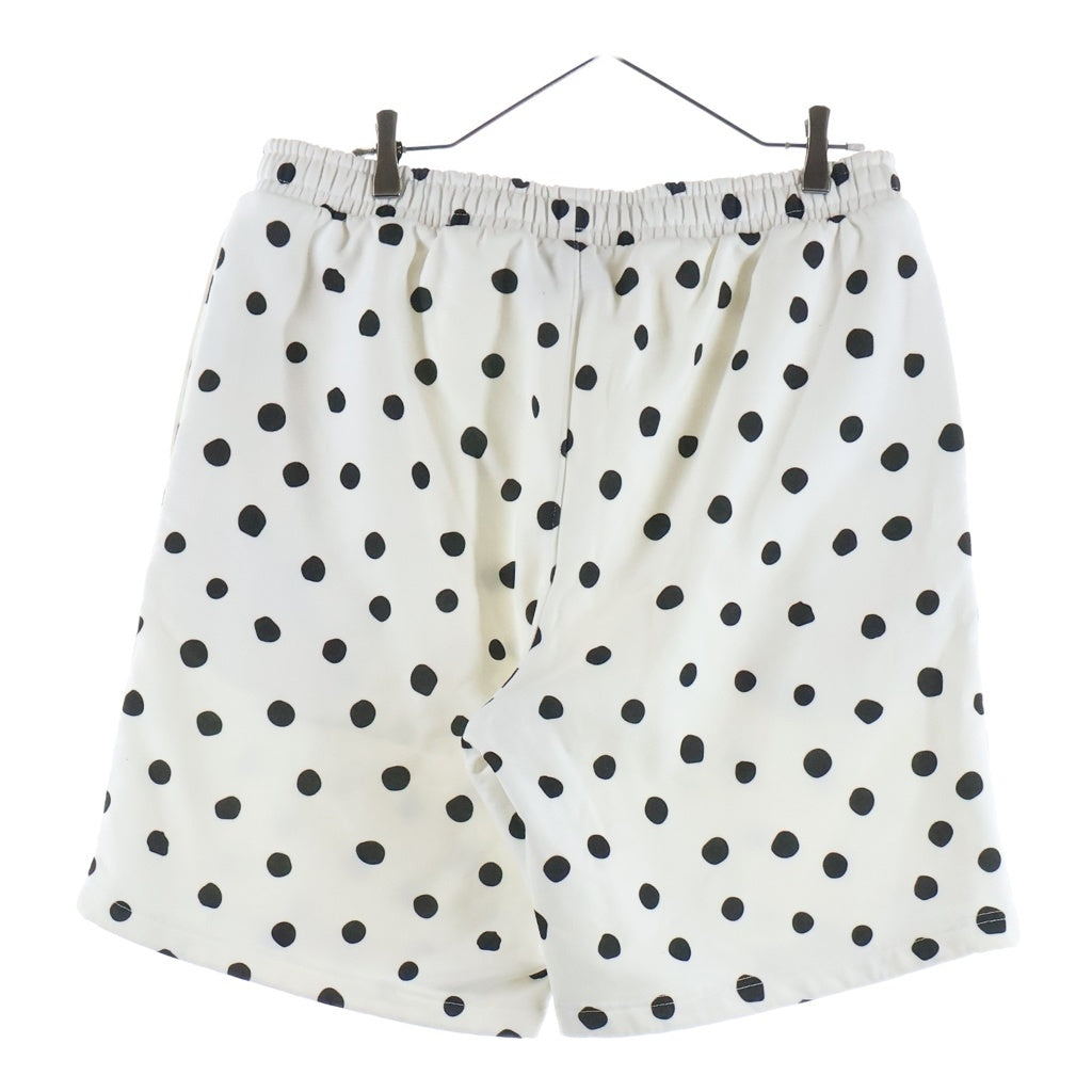 drew house(ドリューハウス) Polka Dot Logo Sweatshorts ドット ロゴ ハーフスウェットパンツ ホワイト/ブラック