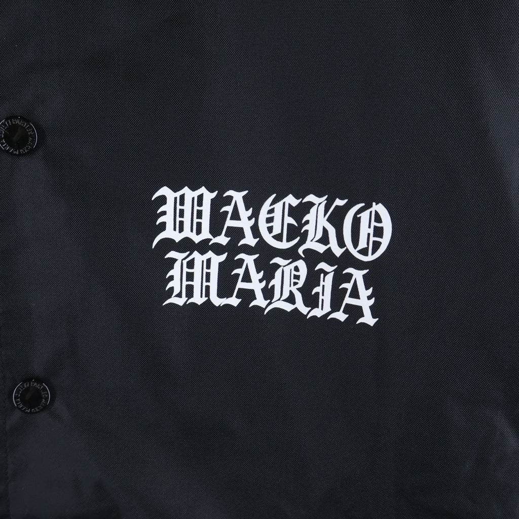 WACKO MARIA(ワコマリア) 25AW COACH JACKET TYPE-1 ナイロン コーチジャケット 両面ロゴ ブラック