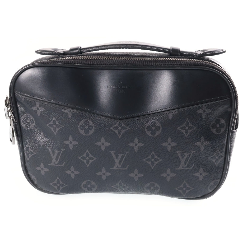 LOUIS VUITTON(ルイヴィトン) モノグラムエクリプス バムバッグ ショルダーバッグ ハンドバッグ ブラック レザー×PVC M42906 シルバー金具 レディース