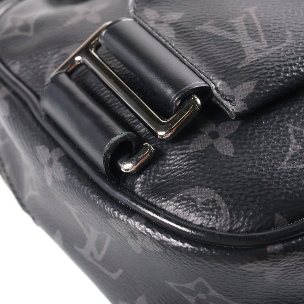 LOUIS VUITTON(ルイヴィトン) モノグラムエクリプス バムバッグ ショルダーバッグ ハンドバッグ ブラック レザー×PVC M42906 シルバー金具 レディース