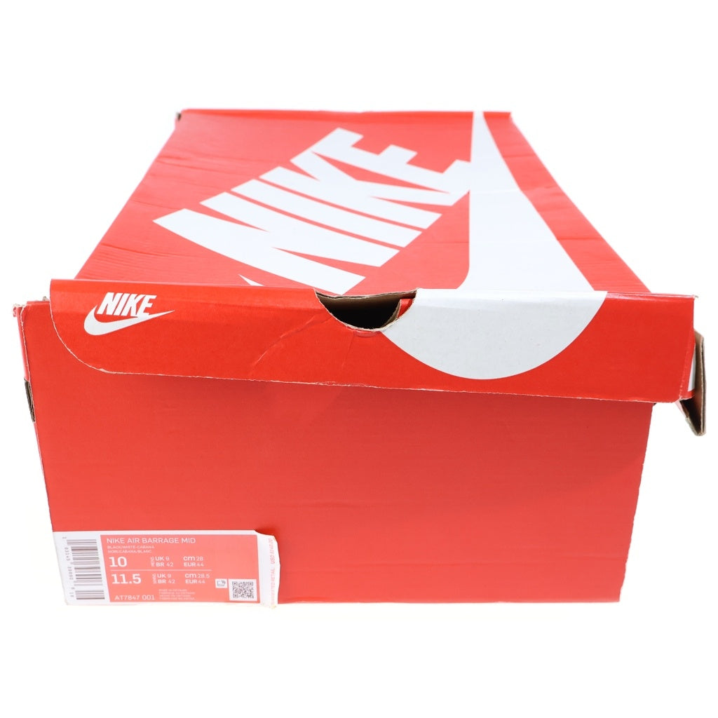 NIKE(ナイキ) AIR BARRAGE MID CABANA エアバラージ ミッド カバナ ハイカットスニーカー ホワイト/ブラック US10/28cm AT7847-001