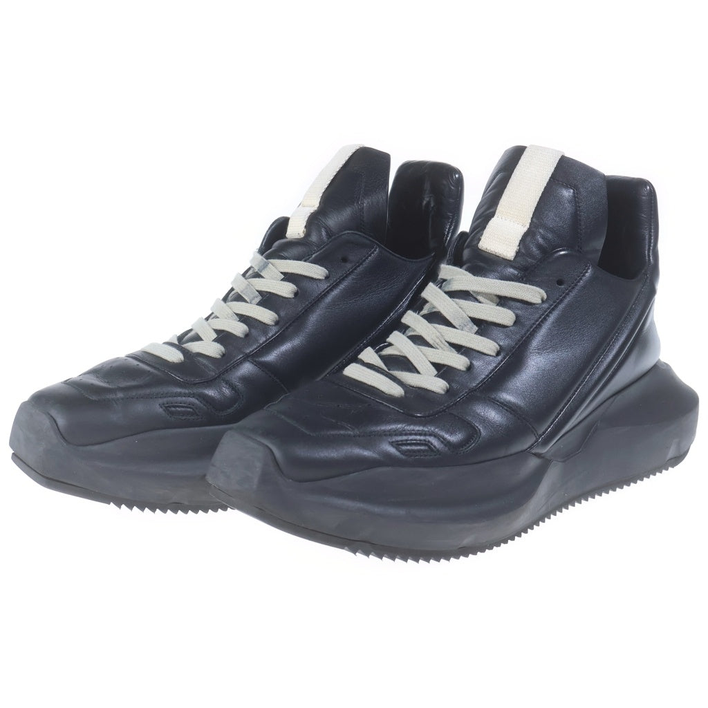 Rick Owens(リックオウエンス) 22SS GETH RUNNER ゲスランナー レザー ローカットスニーカー ブラック 01B1814