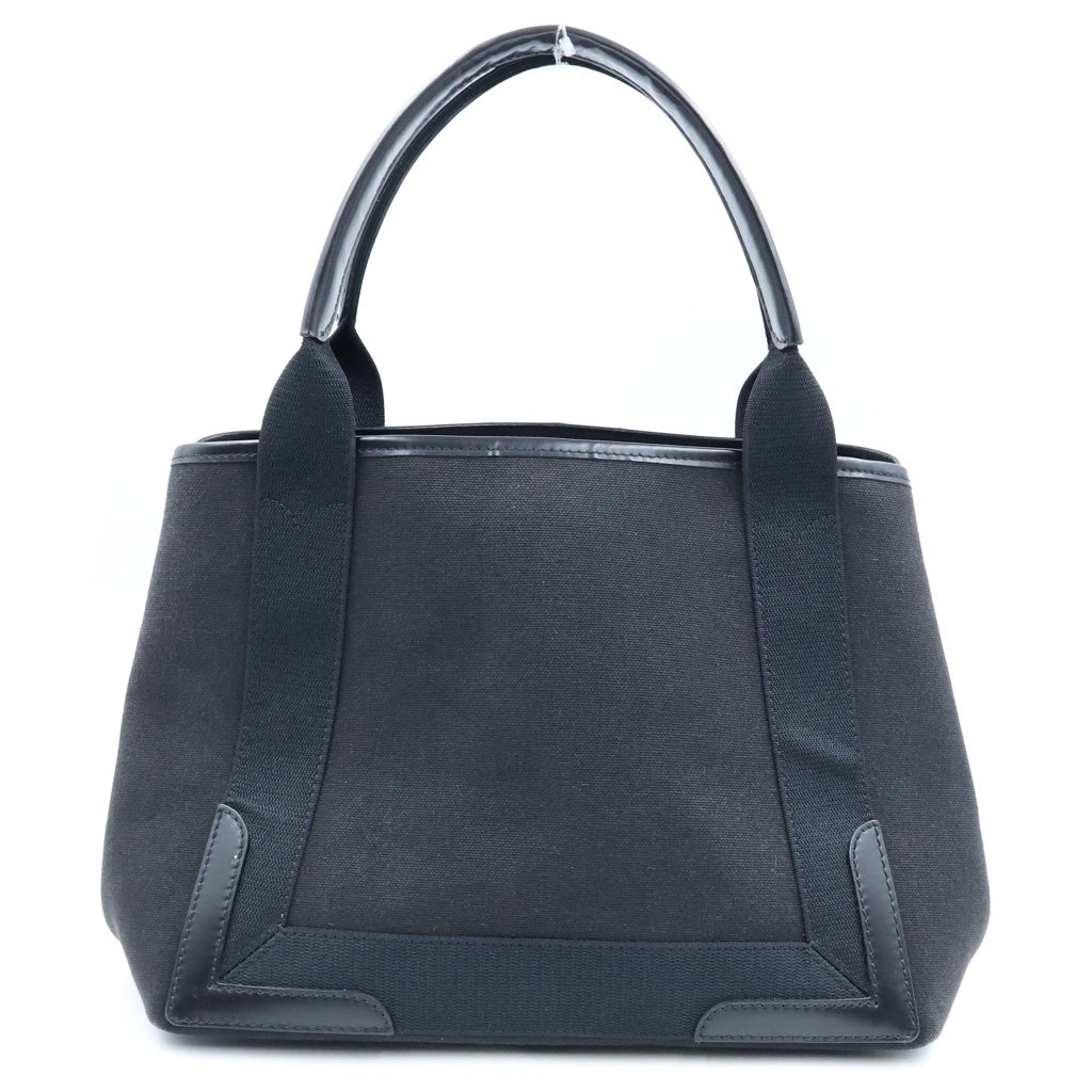 BALENCIAGA(バレンシアガ) ネイビーカバス トートバッグ ハンドバッグ ブラック キャンバス レザー ポーチ付 339933 1000 S 002123 レディース