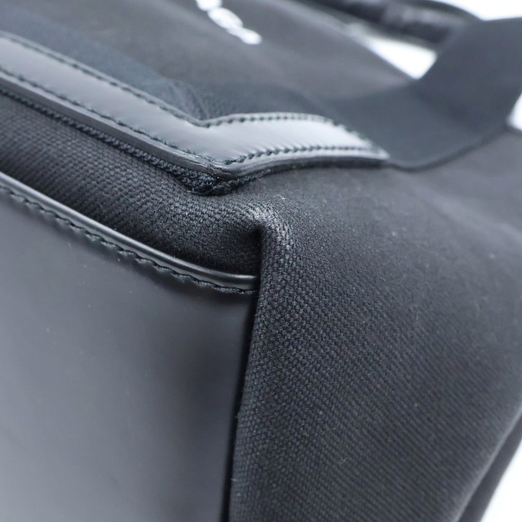 BALENCIAGA(バレンシアガ) ネイビーカバス トートバッグ ハンドバッグ ブラック キャンバス レザー ポーチ付 339933 1000 S 002123 レディース