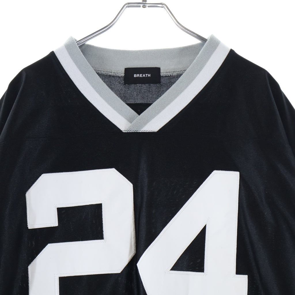 BREATH(ブレス) BH LOGO FOOT BALL JERSEY BHロゴ フットボール Tシャツ ブラック BR26SS-C5016