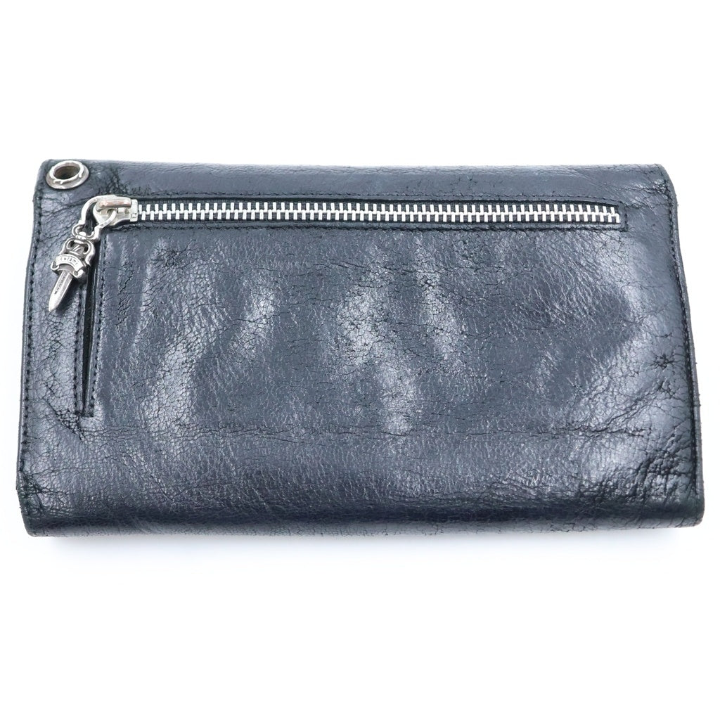 CHROME HEARTS(クロムハーツ) WAVE ウェーブ レザーウォレット 財布 ブラック