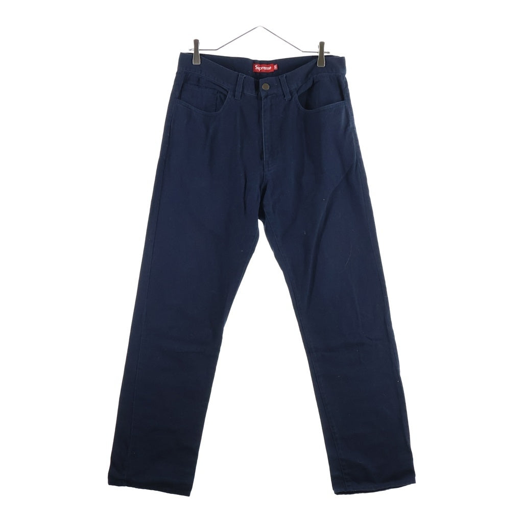 SUPREME(シュプリーム) Cotton Pants コットンパンツ ロゴパッチ ネイビー