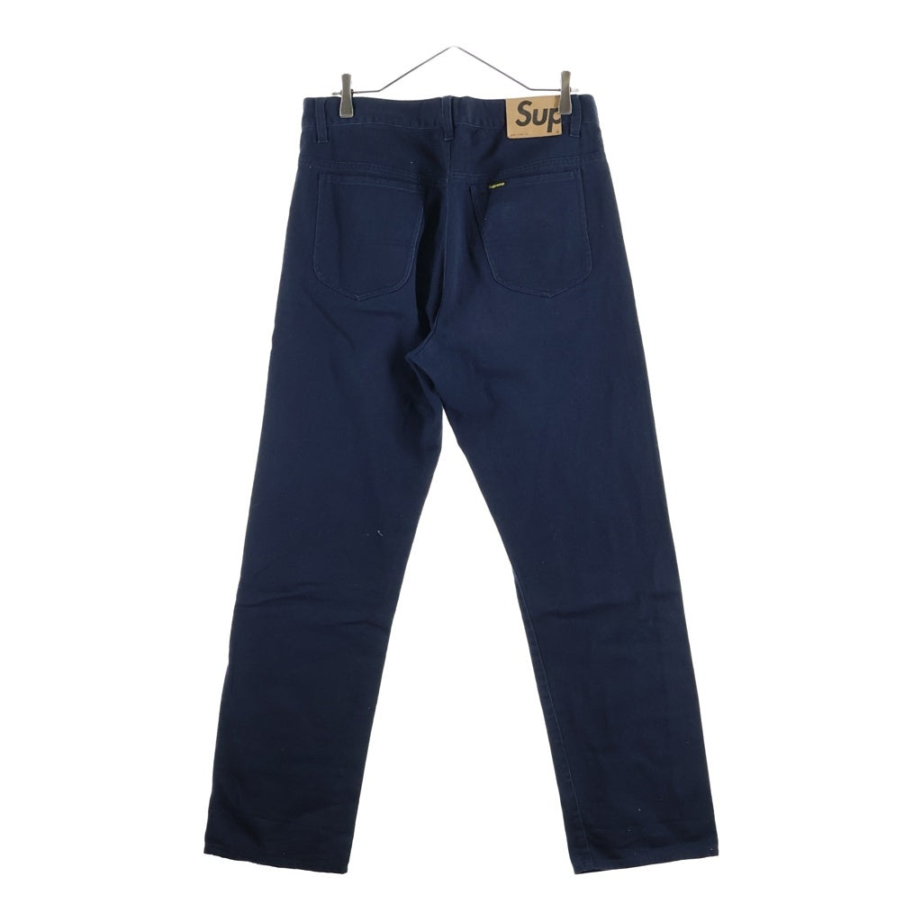 SUPREME(シュプリーム) Cotton Pants コットンパンツ ロゴパッチ ネイビー