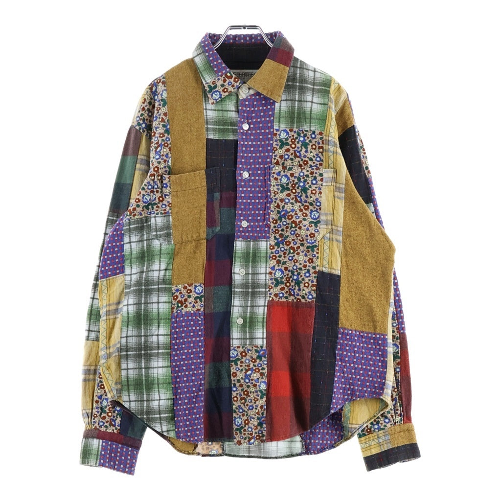 NEPENTHES by 凡(ネペンテスバイボン) Patch Work Long Shirts パッチワーク クレイジーパターン 長袖シャツ マルチカラー