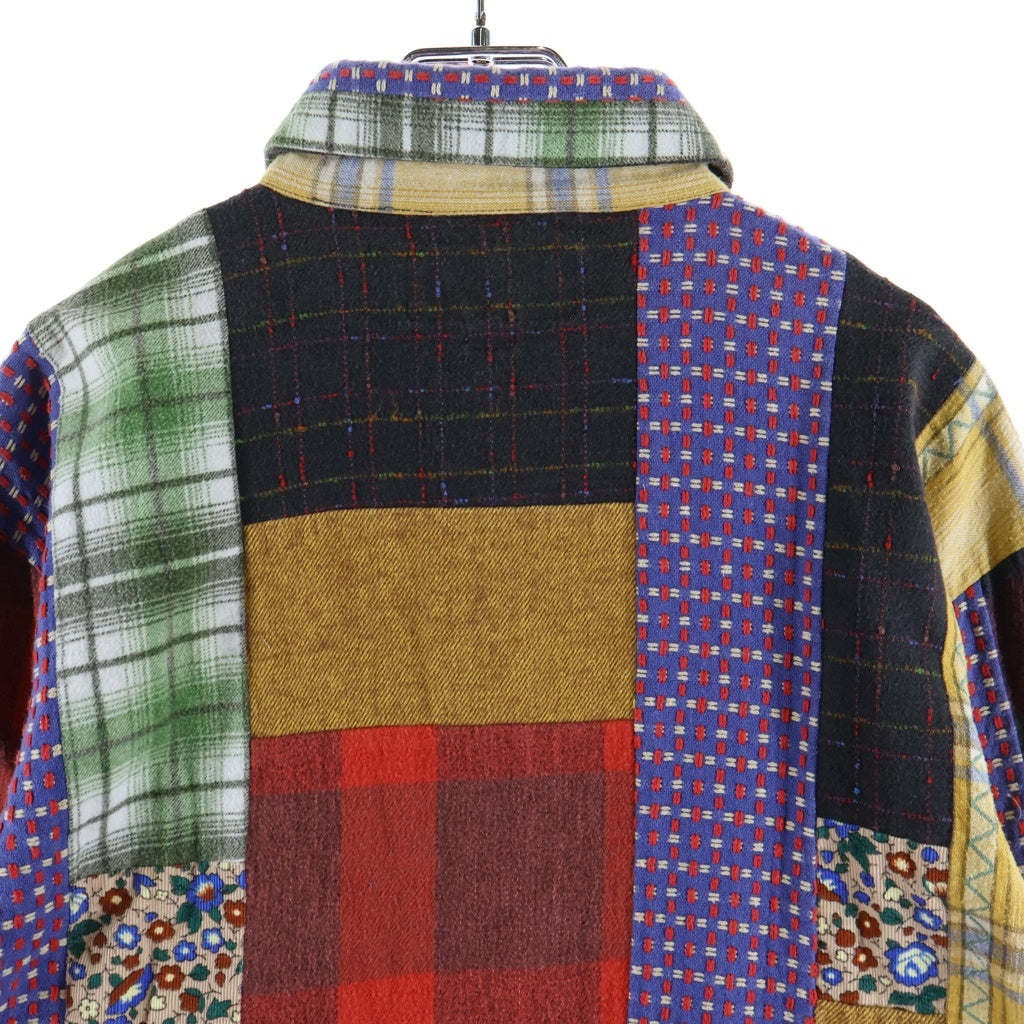 NEPENTHES by 凡(ネペンテスバイボン) Patch Work Long Shirts パッチワーク クレイジーパターン 長袖シャツ マルチカラー
