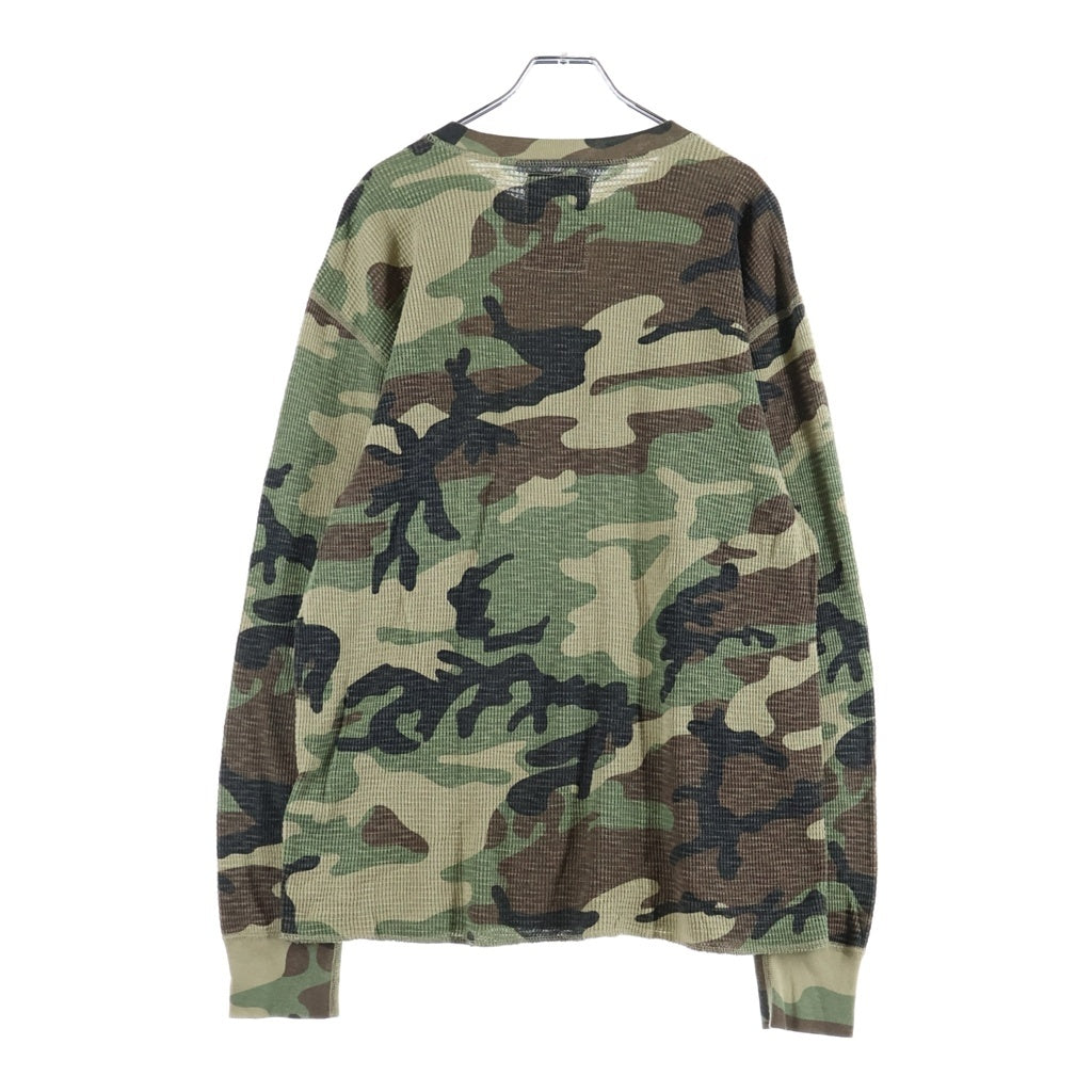 STUSSY(ステューシー) Pigment Dyed LS Thermal ピグメントダイ サーマル 迷彩 カモ 長袖Tシャツ カーキ 1140396