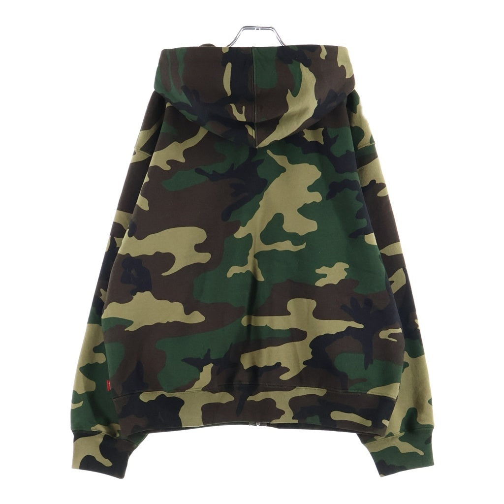 SUPREME(シュプリーム) 25AW Collegiate Applique Zip Up Hooded Sweatshirt アーチロゴ ジップアップパーカー フーディー カモ 迷彩 カーキ/ブラウン
