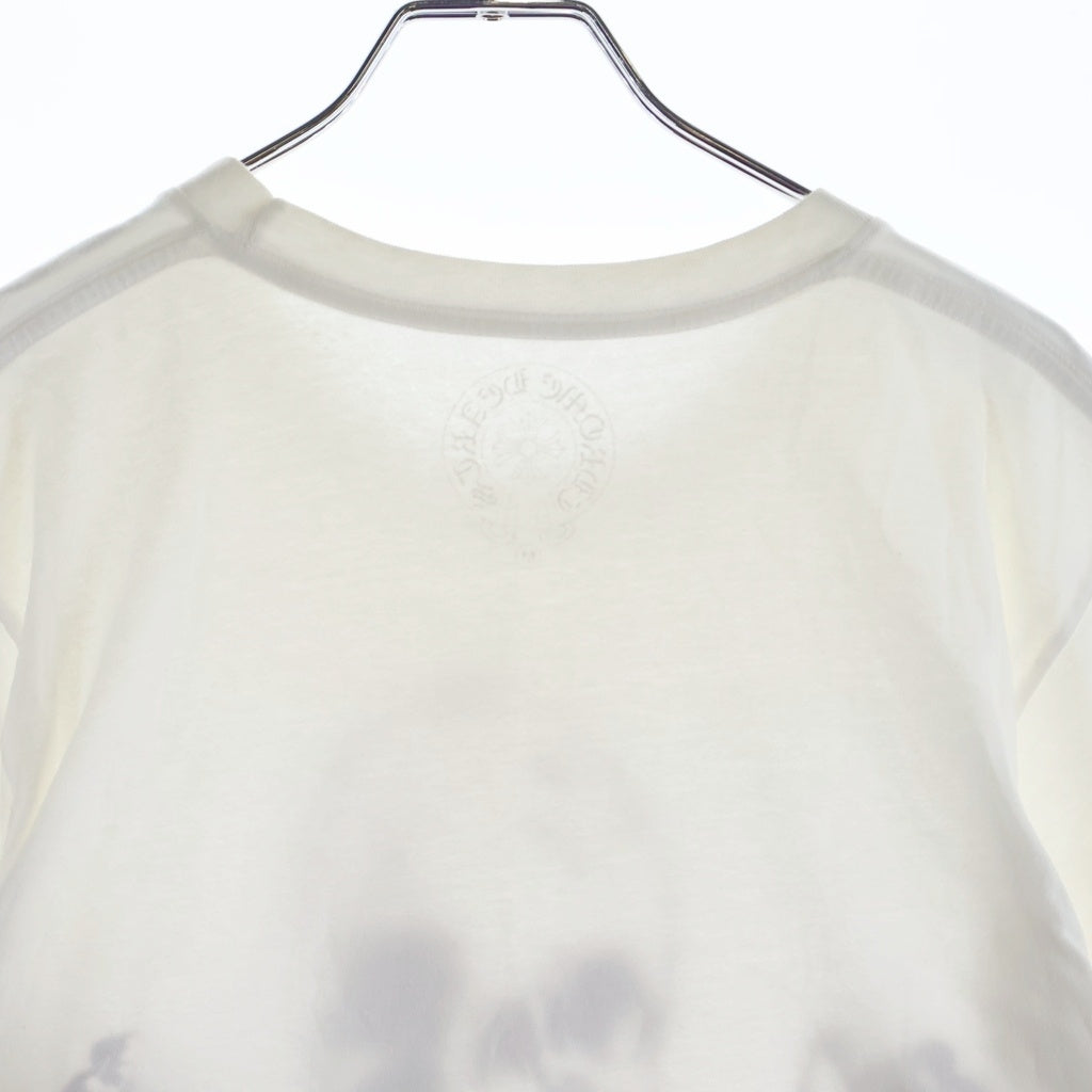 CHROME HEARTS(クロムハーツ) FOTI ハリススティーター スカルプリント 半袖Tシャツ カットソー ホワイト