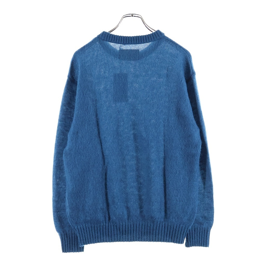 WACKO MARIA(ワコマリア) 22AW MOHAIR CREW NECK SWEATER モヘア クルーネック セーター ニット ブルー 22FW-WMK-KN05