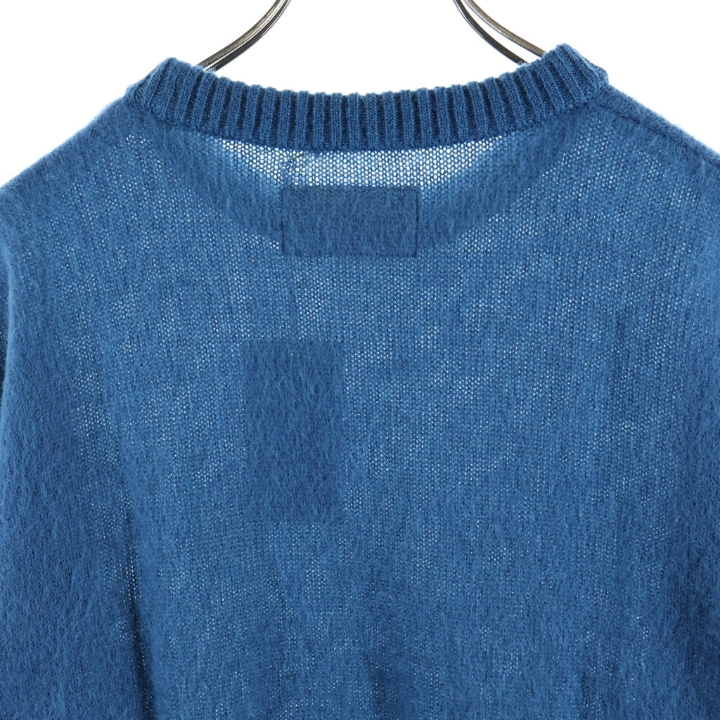 WACKO MARIA(ワコマリア) 22AW MOHAIR CREW NECK SWEATER モヘア クルーネック セーター ニット ブルー 22FW-WMK-KN05